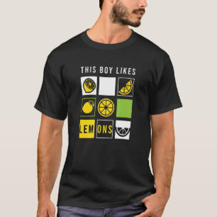 Camiseta Garoto Gosta De Frutas De Limão De Verão