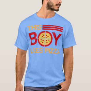 Camiseta Garoto Gosta De Pizza Engraçada Chef De Pizza