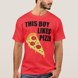Camiseta Garoto Gosta De Pizza Engraçado Dizendo Pizza Chef