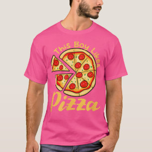 Camiseta Garoto Gosta De Pizza Irônica Fazer De Pizza Itáli