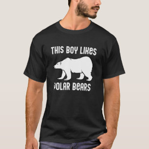 Camiseta Garoto Gosta de Polar Bears Nature Expedition Wild