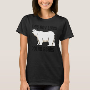 Camiseta Garoto Gosta De Ursos Polares Natureza Selvagem Ár