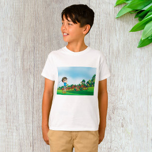 Camiseta Garoto Jogando Golfe