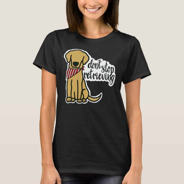 Camiseta Garoto Labrador Amarelo Não Pare de Recuperar (Frente)