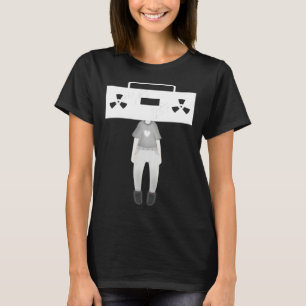 Camiseta Garoto Legal Radioativo Caixa de Som na Cabeça com