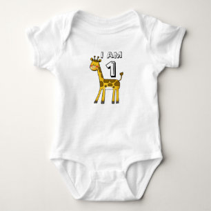 Camiseta Garoto/menina de 1 ano (girafa)