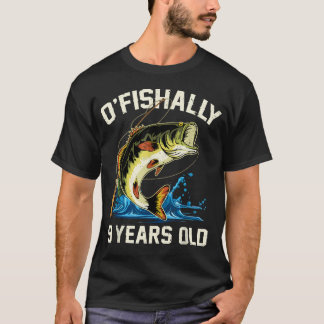 Camiseta Garoto Ofishally de 9 Anos de Idade Aniversário de