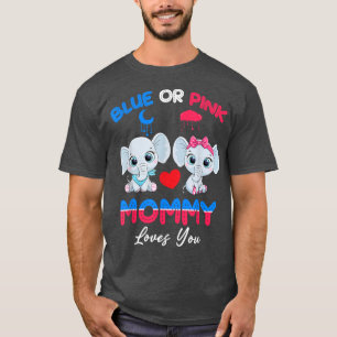 Camiseta Garoto Ou Mamãe Menina Te Ama Elefante Cor-De-Rosa