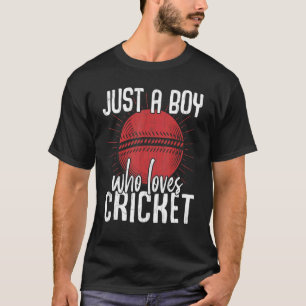 Camiseta Garoto Que Ama O Jogador De Esporte Gr De Bricket