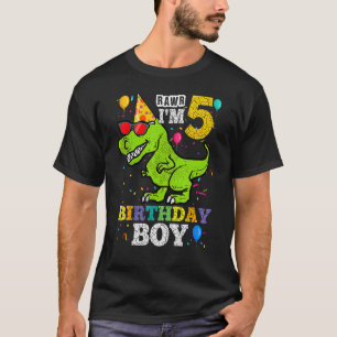 Camiseta Garoto Rex Dinosaur Toddler K, 5 de 5 anos