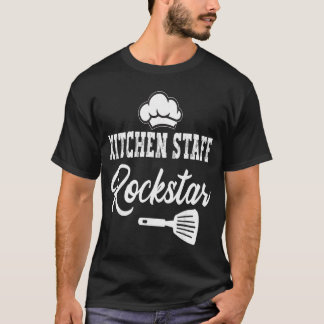 Camiseta garoto ROCKSTAR DA EQUIPE DE COZINHA