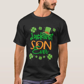 Camiseta Garoto Rua Patrick Day Luckiest Son Ever St Patric