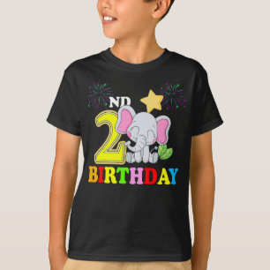 Camiseta Garoto segundo aniversário Feliz Filha de Elefante