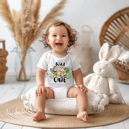 Camiseta Garoto Selvagem Aniversário de 1 Ano Safari da Sel