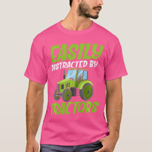 Camiseta Garoto Tratorista Fácilmente Distraído Por Tratore