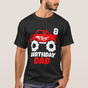 Camiseta Garoto Vermelho Monstro Pai Preto