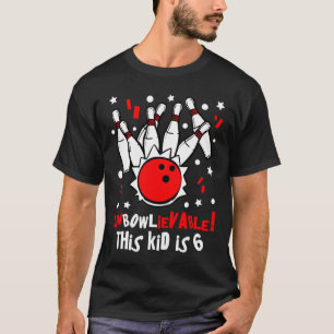 Camiseta Garotos 6 de Boliche de Aniversário em Festa Legal