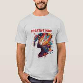Camiseta garotos com etiqueta da mente criativa design