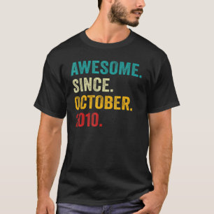 Camiseta Garotos De 12 Bday De 12 Anos Incríveis Desde Outu