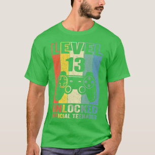 Camiseta Garotos De 13 Anos 13 de Aniversário Nível 13 Desb