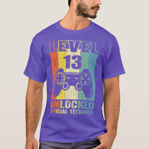 Camiseta Garotos De 13 Anos 13 de Aniversário Nível 13 Desb
