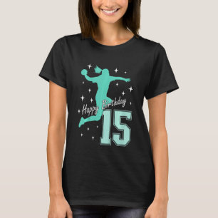 Camiseta Garotos de 15 de andebol jogando garota_1