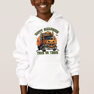 Camiseta Garotos De Caminhão De Bomba De Halloween Bonitos