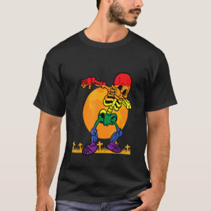 Camiseta Garotos de Halloween Dabbing Esqueleto Autismo