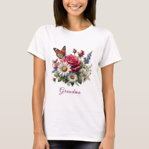 Camiseta Garotos de presentes de Dia de as mães da vovó