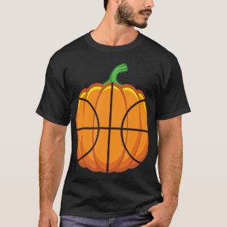 Camiseta Garotos De Pumpkin De Halloween De Basquete