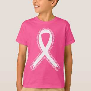 Camiseta Garotos duros Vestem consciência cor-de-rosa sobre