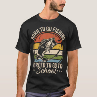 Camiseta Garotos Engraçados Pescando Nascidos Para Ir Pesca