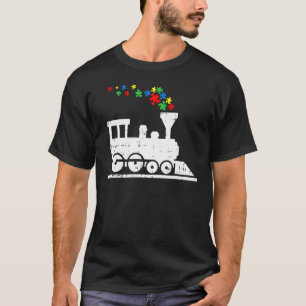 Camiseta Garotos Fofos, Quebra-cabeça de Comboio, Autismo,