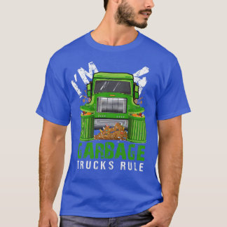 Camiseta Garotos Garbage Trucks Regra Eu tenho 4 anos Lixo 