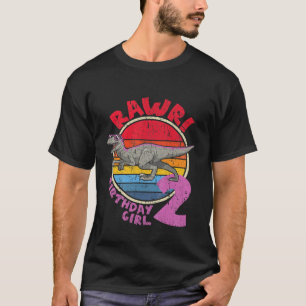 Camiseta Garotos segundo aniversário Eu Rawr! Velociraptor