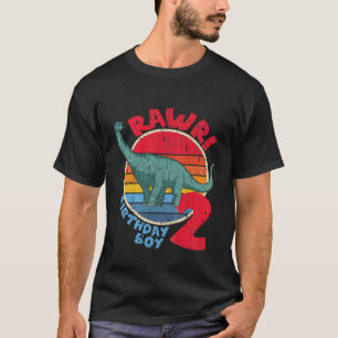 Camiseta Garotos segundo aniversário Que Eu Rawr! Brachios
