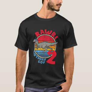 Camiseta Garotos segundo aniversário Que Eu Rawr! Velocirap
