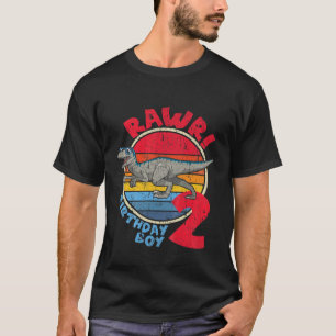 Camiseta Garotos segundo aniversário Que Eu Rawr! Velocirap