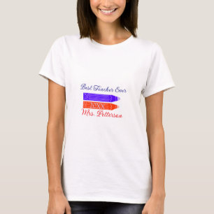 Camiseta Garrafa azul vermelha que melhor professor já adic