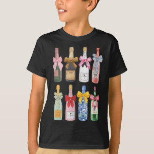 Camiseta Garrafa Coquete de Champanhe de Natal Fresca