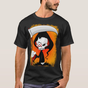 Camiseta Garrafa de Água de Cartoon do Grim Reaper