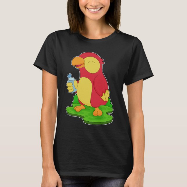 Camiseta Garrafa de água para papagaio (Frente)