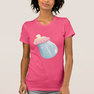 Camiseta Garrafa de Bebê Azul e Rosa