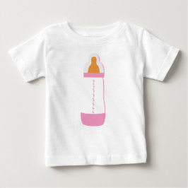 Camiseta Garrafa de bebê rosa
