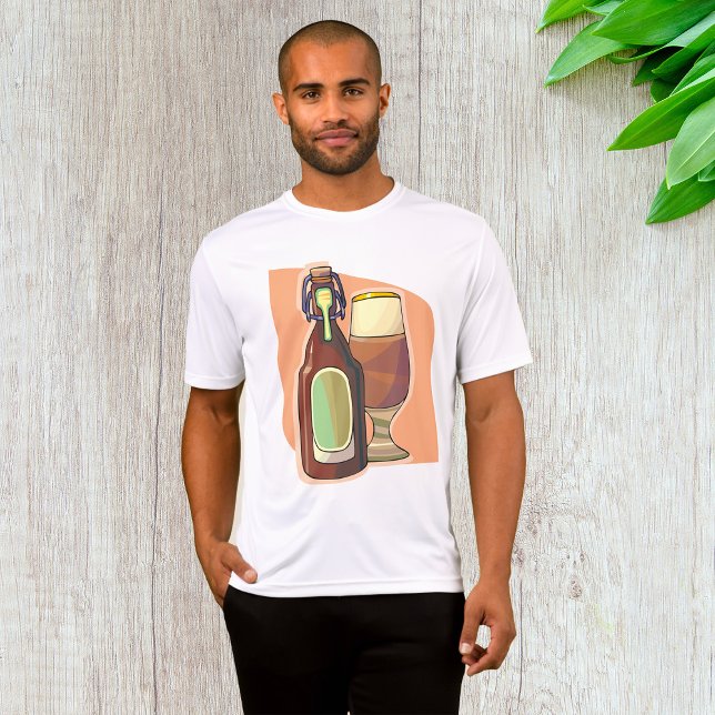 Camiseta Garrafa de cerveja artesanato e cervejaria de vidr (Criador carregado)