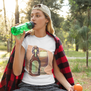 Camiseta Garrafa de cerveja artesanato e cervejaria de vidr