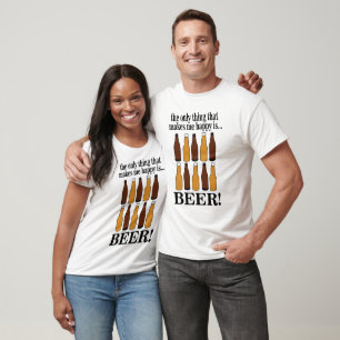 Camiseta Garrafa de Cerveja Cerveja Divertida