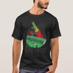Camiseta Garrafa De Cerveja Com Tênis De Mesa