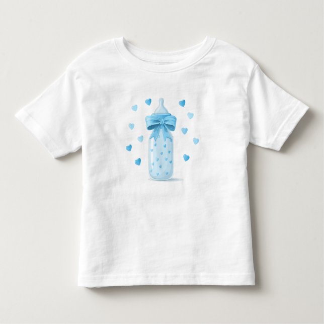 Camiseta Garrafa de Leite do Team Boy - Design de Bebê dive (Frente)