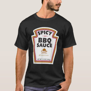 Camiseta Garrafa de molho de CHURRASCO picante de fenda